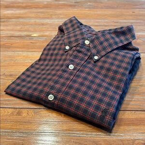 Ralph Lauren Men’s Plaid Button Down Shirt XL Blue Red Yellow Polo Logo